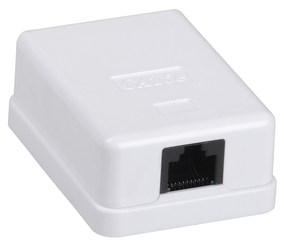 Настенная инф. розетка RJ45 кат. 5E FTP 1-порт