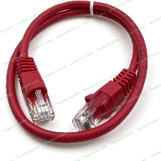 Патч-корд Buro UTP 4 пары cat.5e CCA molded 0.25м красный RJ-45 (m)-RJ-45 (m) (упак.:1шт)