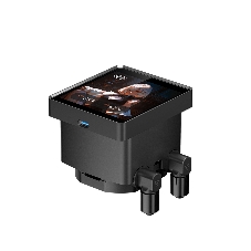 Система жидкостного охлаждения PCCooler DT360 ARGb Display BK (300W, 360мм, LED temp., черный, ARGb/Fans: 3x120мм, 83.83CFM, 3000RPM/Pump height 62мм, 15dBA, 2600RPM, Rad thickness 27мм/S: 1851, 1700, 1200, 115X, AM5, AM4)