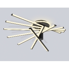 Потолочный светодиодный светильник Ambrella light FL6242 BK черный 135W 3000K-6400K 900*750*230 (ПДУ ИК)