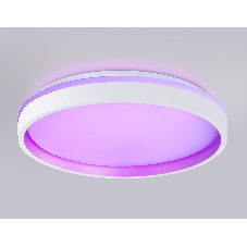 Светодиодный светильник RGB Ambrella light FZ607 WH/GD белый/золото IP20 66W 3000K-6500K+RGB D490*85 (ПДУ ИК)