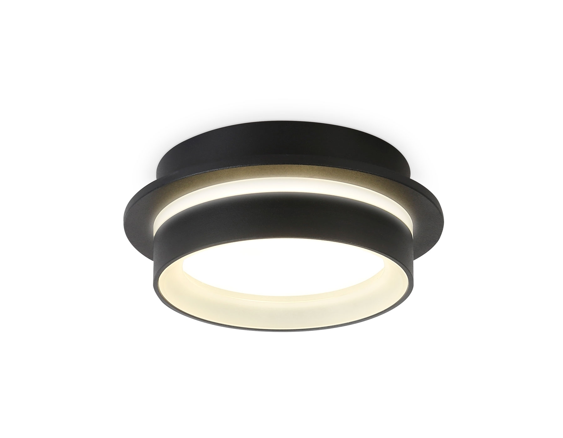 Светильник Ambrella light TN5385 SBK/FR черный песок/белый матовый GX53 IP44 D105*40