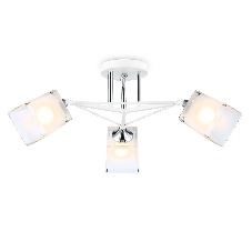 Светильник Ambrella light TR303071/3 WH/CH/FR белый/хром/белый матовый E27/3 max 40W D560*250 Светильник Ambrella light TR303071/3 WH/CH/FR белый/хром/белый матовый E27/3 max 40W D560*250