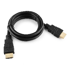 Кабель Cablexpert HDMI CC-HDMI4-1M, 19M/19M, v2.0, медь, позол.разъемы, экран, 1м, черный, пакет