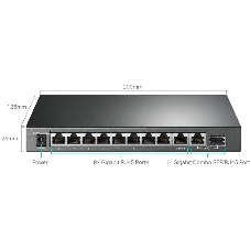 Коммутатор TP-Link TL-SG1210MPE Easy Smart 10-портовый гигабитный с 8 портами PoE+