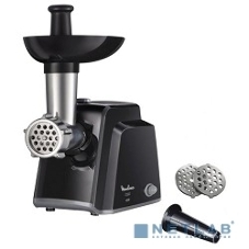 Мясорубка электрическая Moulinex ME105830 черный, 1400 Вт, 1.7 кг/мин, реверс, защита от перегрузки, насадки - 3