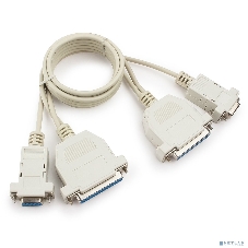 Кабель 0-модемный Cablexpert CC-140-6-N универсальный, 25F+9F/25F+9F, 1.8м, пакет