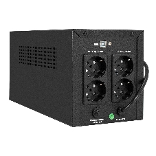 Источник бесперебойного питания ExeGate Power NB-2200.LED.AVR.4SH.USB (2200VA/1300W, LED, AVR, 4*Schuko, USB, батарея 12V 9Ah - 2 шт., металлический корпус, Black)