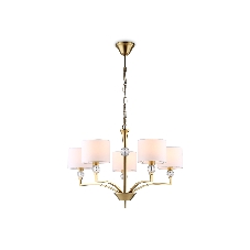 Люстра Ambrella light LH71131/5 BS/WH латунь/белый E14/5 max 40W D660*880