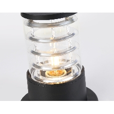 Светильник Ambrella light ST2532 BK/CL черный/прозрачный IP54 E27 max 40W D108*200