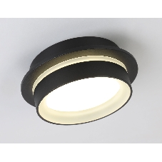 Светильник Ambrella light TN5385 SBK/FR черный песок/белый матовый GX53 IP44 D105*40