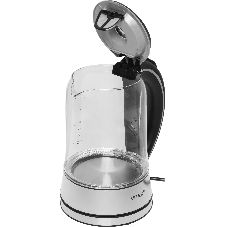 Чайник электрический Vitek VT-WK1009 1.7л. 2200Вт черный/серый корпус: стекло