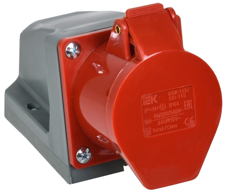 Розетка IEK PSR12-016-5 115 стационарная 3Р + РЕ+ N 16А 380В IP44 IEK