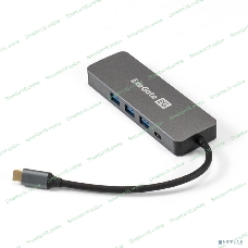 USB-концентратор ExeGate DUB-31C/PD/H (кабель-адаптер USB Type-C --> 3xUSB3.0 + PD 60W + HDMI 4K@30Hz, Plug&Play, серый)