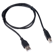 Кабель USB2.0 Cablexpert CCP-USB2-AMBM-1M, AM/BM, медь, двойной экран, Pro, 1м, черный, пакет