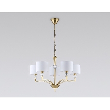 Люстра Ambrella light LH71131/5 BS/WH латунь/белый E14/5 max 40W D660*880