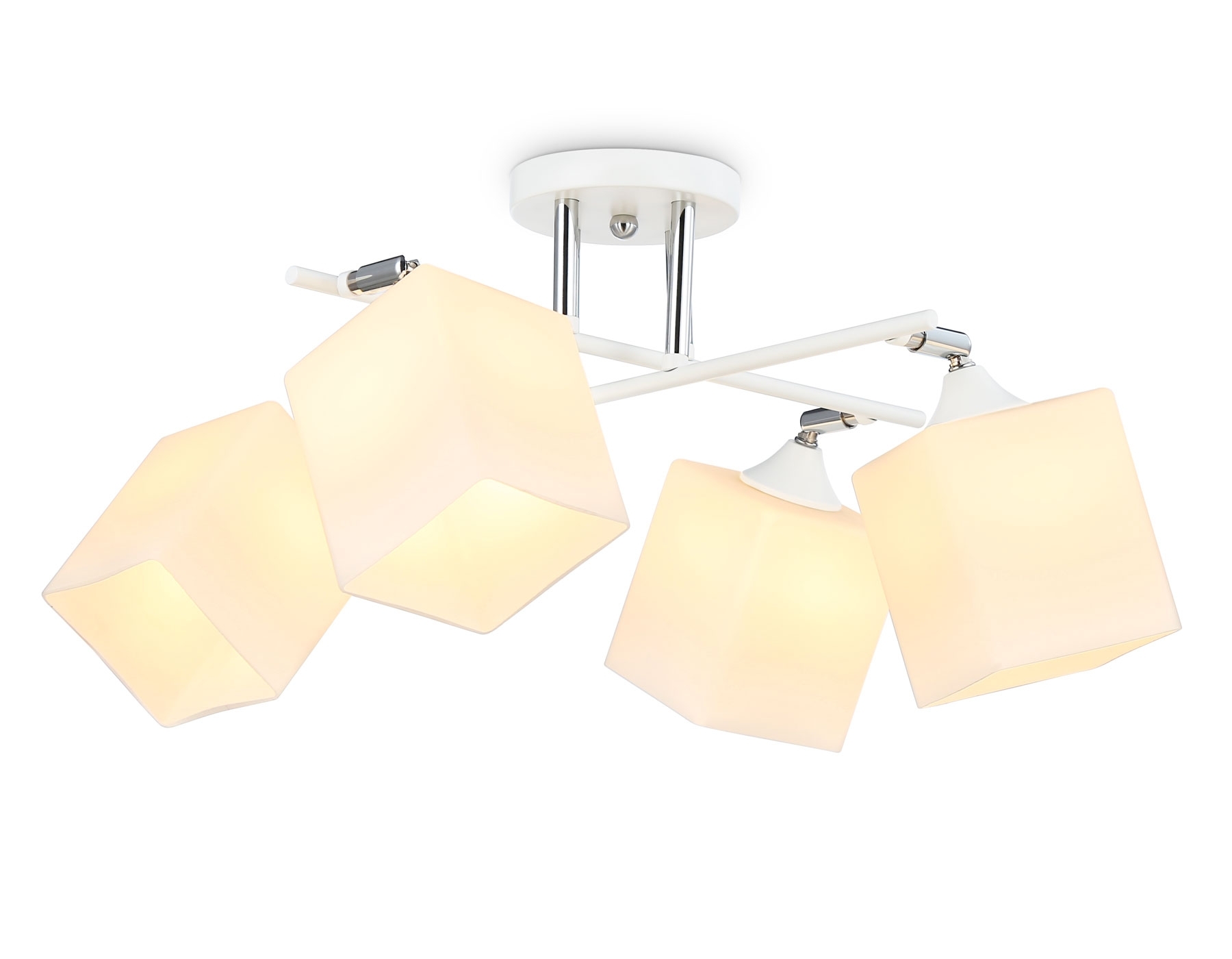 Светильник Ambrella light TR303083/4 WH/CH/FR белый/хром/белый матовый E27/4 max 40W 620*620*260