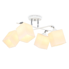 Светильник Ambrella light TR303083/4 WH/CH/FR белый/хром/белый матовый E27/4 max 40W 620*620*260 Светильник Ambrella light TR303083/4 WH/CH/FR белый/хром/белый матовый E27/4 max 40W 620*620*260