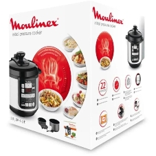 Мультиварка-скороварка Moulinex CE620D32 черный/серебристый, 3.5 л, 1000 Вт, кнопки, 22 программы