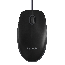 Мышь проводная Logitech B100 черный, 1000 dpi, USB, кнопки - 3