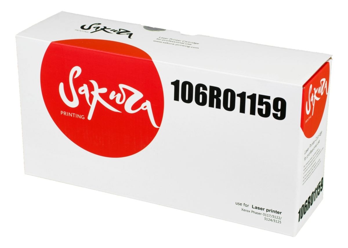 Картридж лазерный Sakura 106R01159 для Xerox P3117/3122/3124/3125, черный, 3000 к.