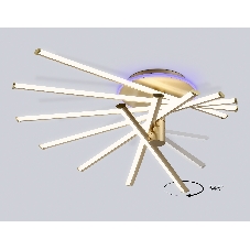 Потолочный светодиодный светильник Ambrella light FL6244 GD золото 125W 3000K-6400K+RGB 900*750*230 (ПДУ ИК)