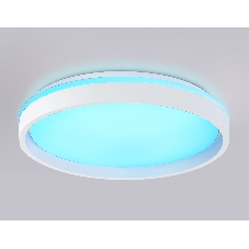 Светодиодный светильник RGB Ambrella light FZ607 WH/GD белый/золото IP20 66W 3000K-6500K+RGB D490*85 (ПДУ ИК)