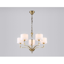 Люстра Ambrella light LH71131/5 BS/WH латунь/белый E14/5 max 40W D660*880