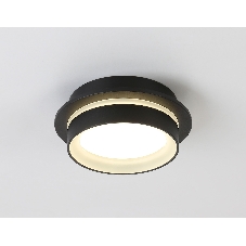 Светильник Ambrella light TN5385 SBK/FR черный песок/белый матовый GX53 IP44 D105*40