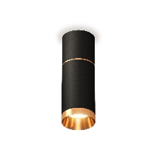 Светильник Ambrella Light XS6323062 SBK/PYG черный песок/золото желтое полированное MR16 GU5.3 (C6302, A2062, C6323, N6134)
