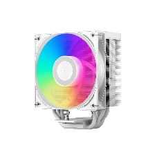 Кулер для процессора PCcooler RT500 TC ARGB, белый, 120 мм, алюминий/медь, 500-2200 об/мин, 34.9 дБ, 4 pin PWM, 240 Вт, высота 152 мм