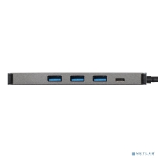 USB-концентратор ExeGate DUB-31C/PD/H (кабель-адаптер USB Type-C --> 3xUSB3.0 + PD 60W + HDMI 4K@30Hz, Plug&Play, серый)