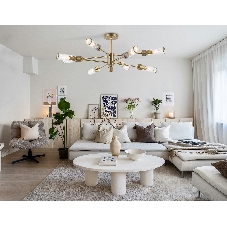 Люстра Ambrella light LH55162/8 BS/CL латунь/прозрачный E14/8 max 40W D930*330