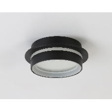 Светильник Ambrella light TN5385 SBK/FR черный песок/белый матовый GX53 IP44 D105*40