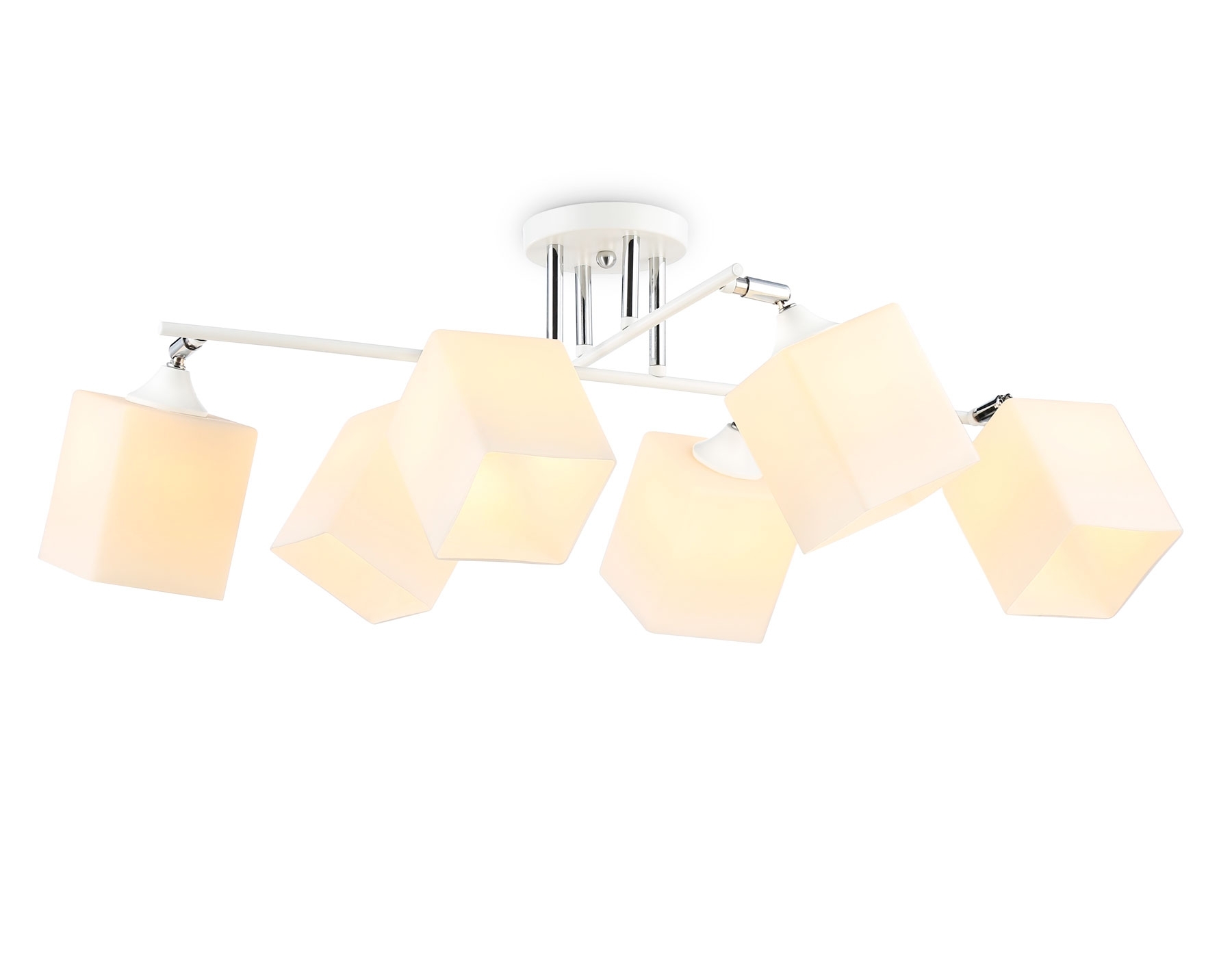 Светильник Ambrella light TR303088/6 WH/CH/FR белый/хром/белый матовый E27/6 max 40W 840*620*260