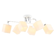 Светильник Ambrella light TR303088/6 WH/CH/FR белый/хром/белый матовый E27/6 max 40W 840*620*260 Светильник Ambrella light TR303088/6 WH/CH/FR белый/хром/белый матовый E27/6 max 40W 840*620*260