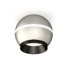 Светильник Ambrella Light XS1103001 SSL/PBK серебро песок/черный полированный MR16 GU5.3 LED 3W 4200K (C1103, N7031)