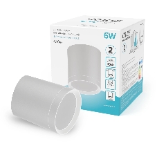 Светильник Gauss Overhead накл цил 6W 420lm 4100K 170-240V IP20 68x75мм белый с расс LED