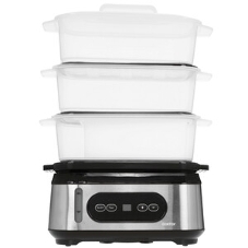 Пароварка Centek CT-1459 серебристый, 9 л, ярусы - 3, 1050 Вт, электронное