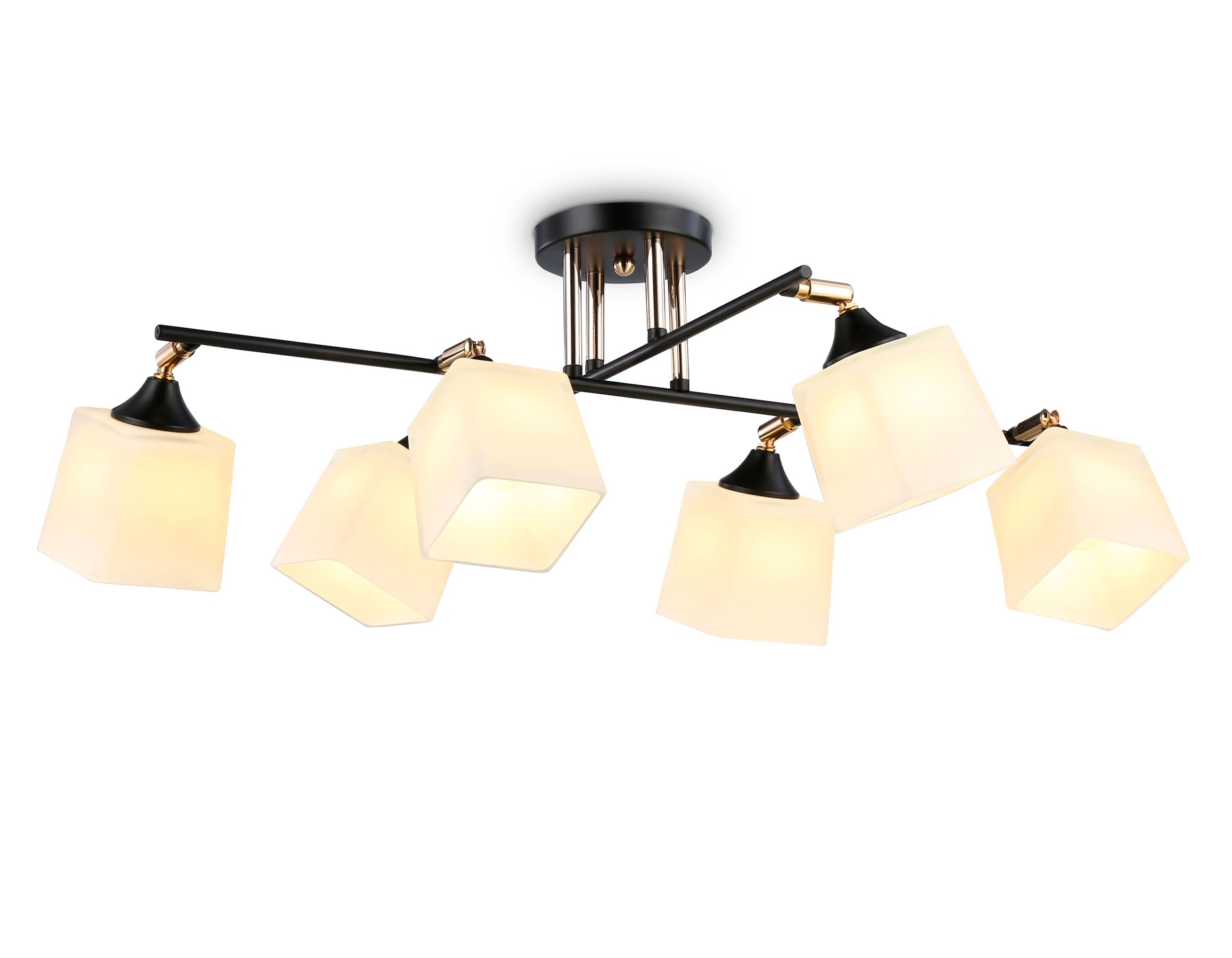 Светильник Ambrella light TR303089/6 BK/FGD/FR черный/золото/белый матовый E27/6 max 40W 800*580*250