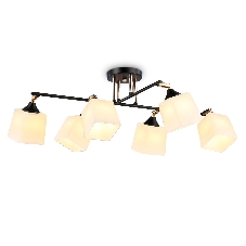 Светильник Ambrella light TR303089/6 BK/FGD/FR черный/золото/белый матовый E27/6 max 40W 800*580*250 Светильник Ambrella light TR303089/6 BK/FGD/FR черный/золото/белый матовый E27/6 max 40W 800*580*250