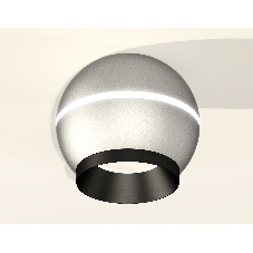 Светильник Ambrella Light XS1103001 SSL/PBK серебро песок/черный полированный MR16 GU5.3 LED 3W 4200K (C1103, N7031)