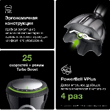 Блендер погружной Braun MQ55254MBK черный, 1000 Вт, 25 скоростей, турбо