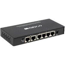 Коммутатор неуправляемый PoE ORIGO OS1206P/60W/A1A 4x100Base-TX PoE+, 2x100Base-TX, PoE-бюджет 60 Вт, корпус металл
