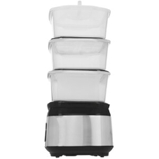 Пароварка Centek CT-1459 серебристый, 9 л, ярусы - 3, 1050 Вт, электронное