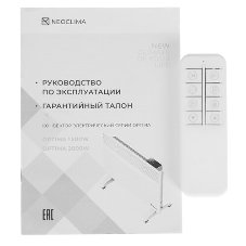 Конвектор электрический Neoclima Optima 1500W белый, 1500 Вт, 20 м2, электронный термостат, Wi-Fi