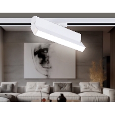 Трековый однофазный светодиодный светильник Ambrella light GL6806 WH белый LED 12W 4200K 230*22*87