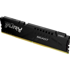 Оперативная память Kingston Fury Beast, DDR5, 16Gb (1x16Gb), 6000MHz, CL30, DIMM, с радиатором, черный