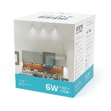 Светильник Gauss Overhead накл цил 6W 420lm 4100K 170-240V IP20 68x75мм белый с расс LED