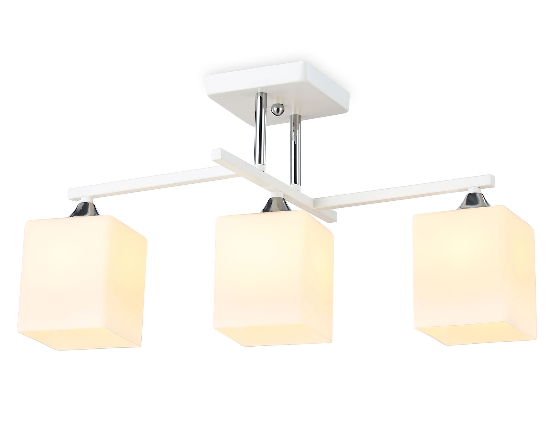 Светильник Ambrella light TR303113/3 WH/CH/FR белый/хром/белый матовый E27/3 max 40W 490*260*290